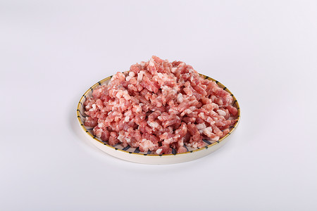 猪肉馅食物原料猪肉末高清图片