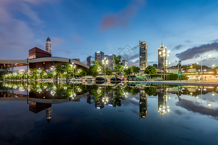 云南市民中心城市夜景设计图片