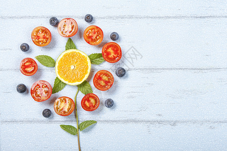 创意小番茄摄影创意番茄图片背景