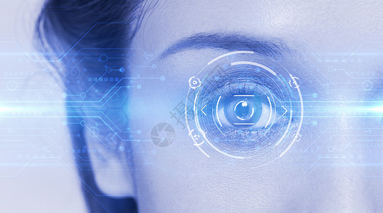 虚拟现实vr蓝色科技之眼设计图片