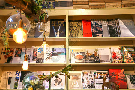 咖啡馆宣传海报咖啡馆书架背景
