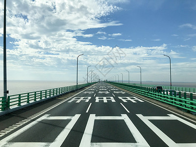 杭州湾跨海大桥海上的跨海大桥背景