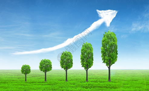 树形状日益增长的业务量设计图片