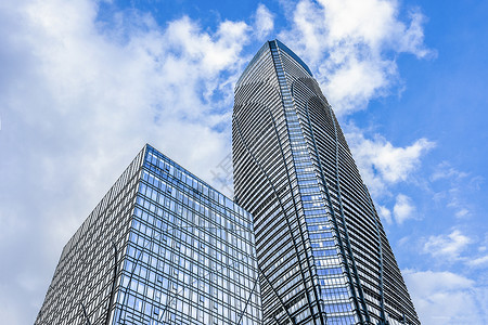 楼市概念图蓝天下的高楼大厦背景