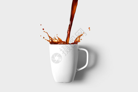 咖啡杯品尝咖啡汁高清图片