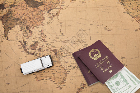 假日出游旅游护照设计图片