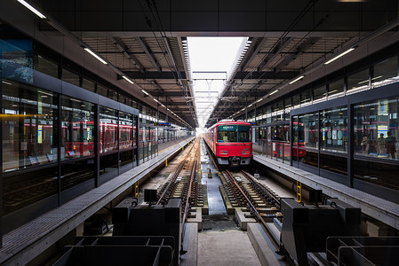 旅行线路名古屋机场的换乘地铁背景