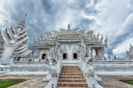 泰国清莱白庙灵光寺旅游目的地高清图片素材