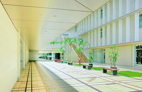 大厦走廊市容环境高清图片