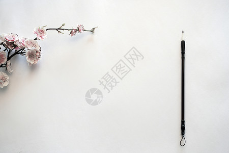 粉色水墨素材水墨中国风传统艺术简约背景背景