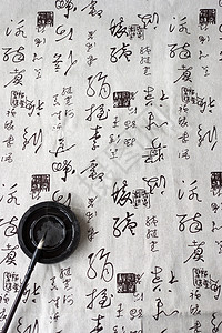 毛笔数字素材中国风水墨书法艺术背景