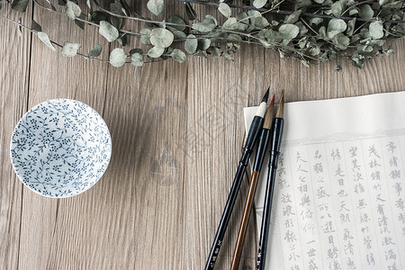 钢笔背景素材水墨书法中国风的背景素材背景