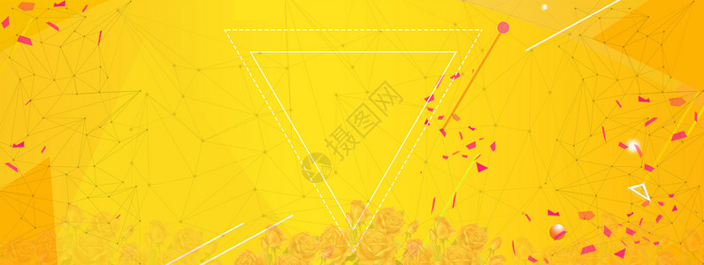 黄色玫瑰黄色背景设计图片
