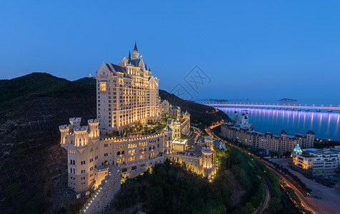 海蜗牛的城堡城市风光城堡酒店背景