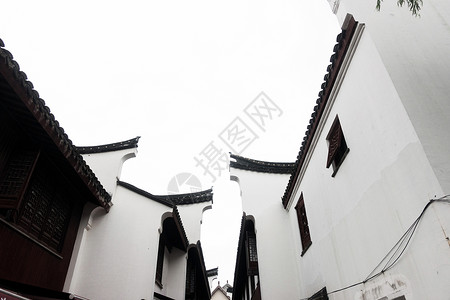 水墨中国风建筑背景图片