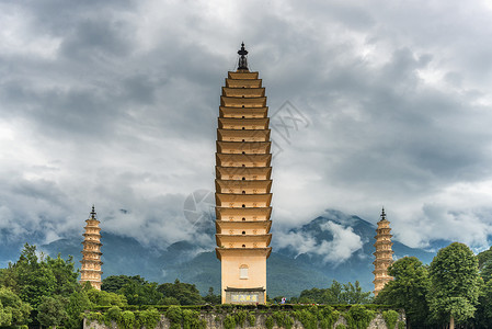 文物保护云南大理三塔背景