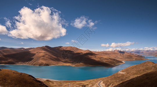 蓝天蓝湖羊湖——羊卓雍措背景