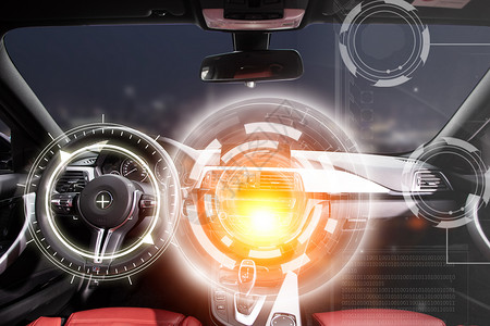 交通运输科技智能汽车内部设计图片