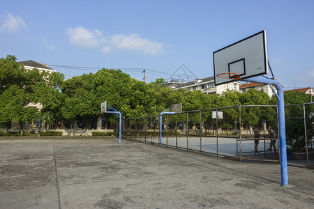 学校篮球场走廊高清图片素材