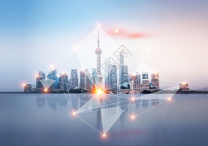 圣彼得堡风光上海城市大数据概念设计图片