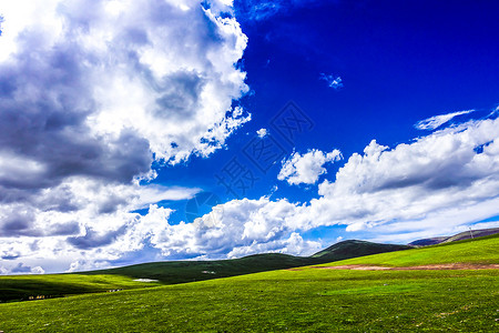 野花草原天空四川317国道风景背景