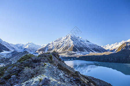 4K电影新西兰库克山地质公园冰川地貌背景