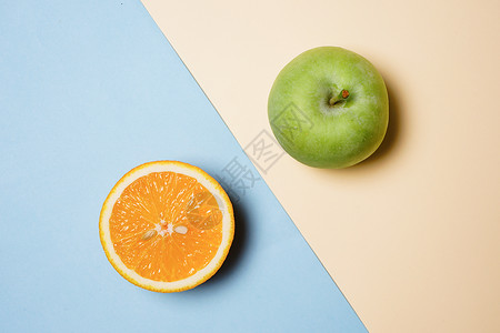 青色柠檬摆放的水果素材背景
