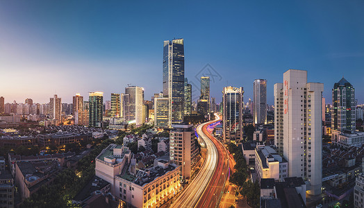 夜景风光上海城市风光建筑夜景背景