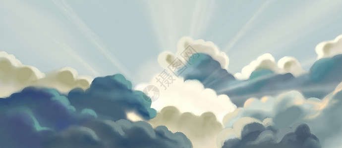 金色的抽丝特效光免费下载云中之光插画
