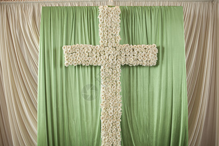 基督教婚礼十字架背景图片