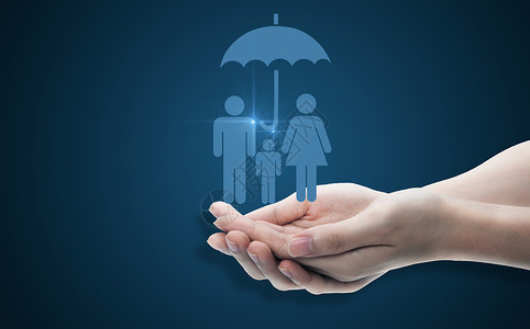 行业保障家庭保险服务设计图片