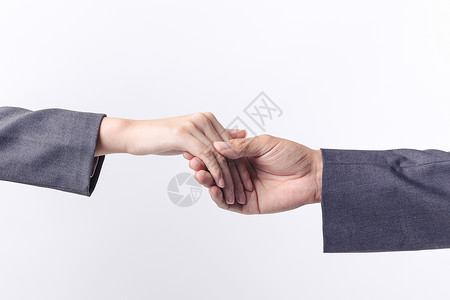 商务合作职业男女性握手高清图片