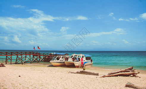 艇马来西亚美人鱼岛 海岛风景背景
