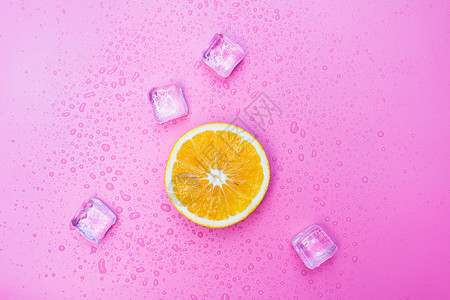 夏日冰爽水果橙子图片