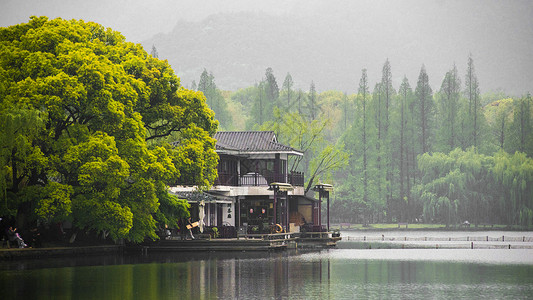 西湖风光杭州西湖背景