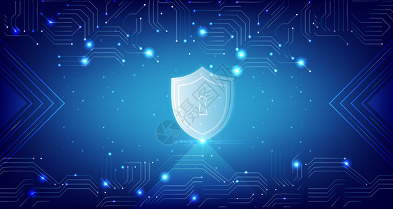 科技安全信息技术线条蓝色背景背景图片