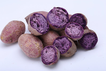 刚出锅的紫薯紫薯背景