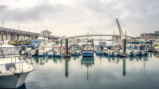 台北淡水渔人码头背景