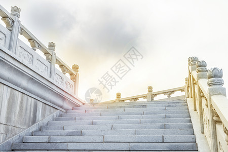 天宫素材延伸的阶梯背景