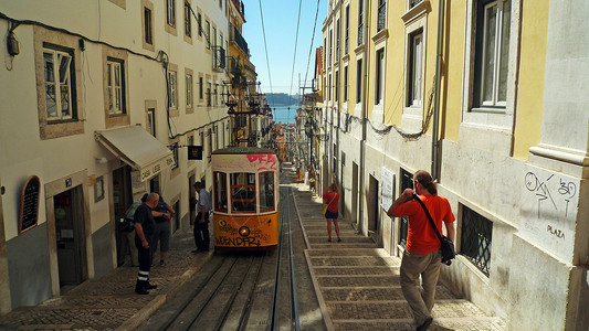 葡萄牙里斯本有轨电车高清图片
