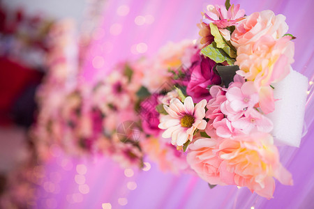 婚礼玫瑰花婚礼上的花艺装饰背景