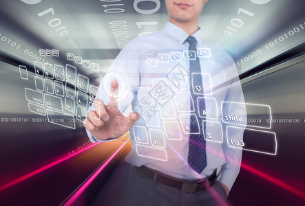 科技发光按钮科技感金融经济商务科技素材海报背景设计图片