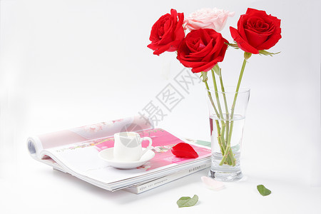 情人节主题玫瑰花场景图片背景