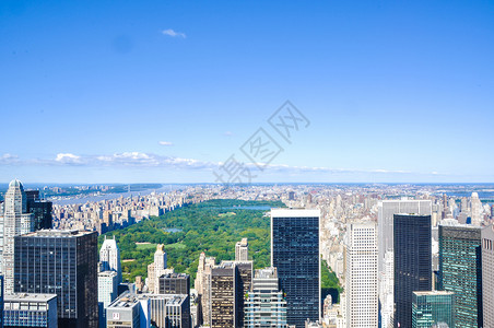纽约曼哈顿中央公园纽约中央公园俯瞰背景