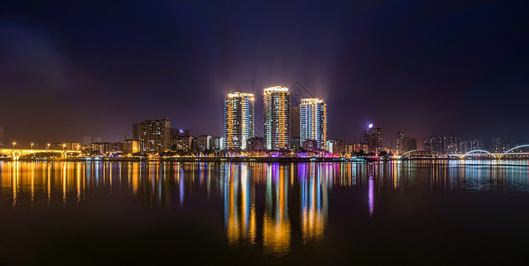 夏天街景重庆夜景背景