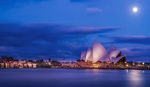 创意背景图渲染悉尼歌剧院背景
