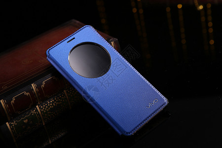 蓝色透明花纹手机壳背景