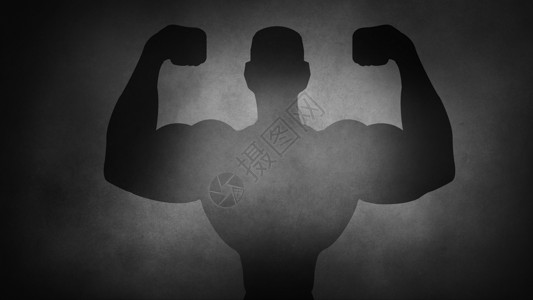 强大的自己健身的肌肉男设计图片