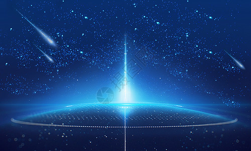 彗星撞地球科技感宇宙星空设计图片