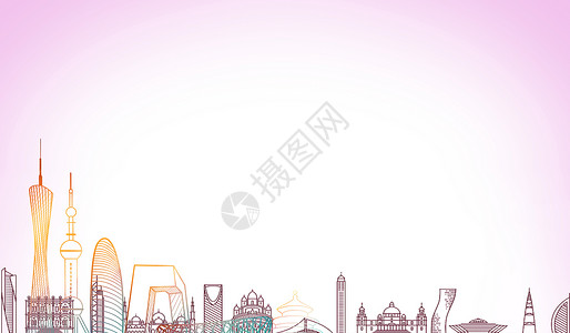 粉色城市城市设计图片